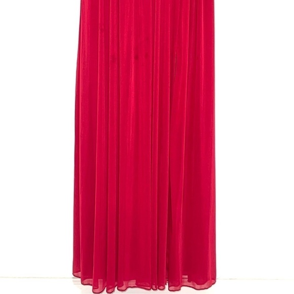 David's Bridal Red Bridesmaid Dress Size 10 - Picture 4 of 16